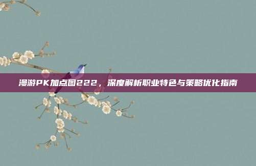 漫游PK加点图222,深度解析职业特色与策略优化指南