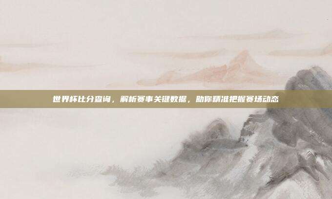 世界杯比分查询,解析赛事关键数据,助你精准把握赛场动态