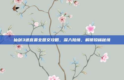 仙剑3迷宫最全图文攻略,深入险境,解锁珍稀秘境