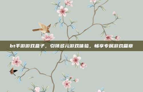 bt手游游戏盒子,引领多元游戏体验,畅享专属游戏篇章