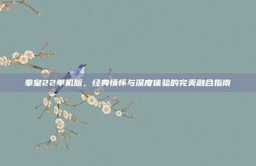 拳皇22单机版,经典情怀与深度体验的完美融合指南