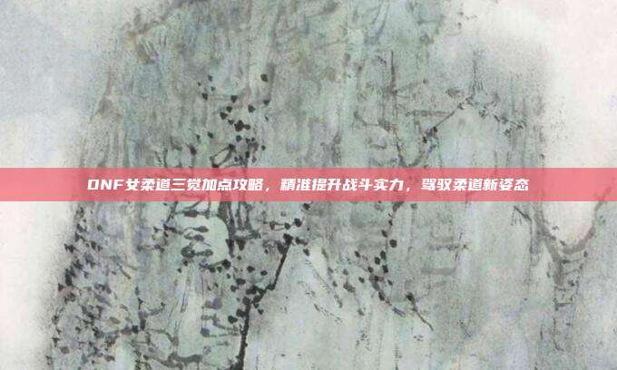 DNF女柔道三觉加点攻略，精准提升战斗实力，驾驭柔道新姿态
