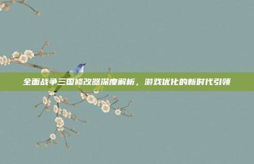全面战争三国修改器深度解析，游戏优化的新时代引领