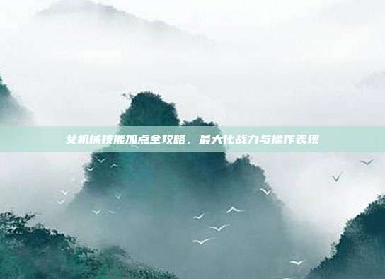 女机械技能加点全攻略,最大化战力与操作表现