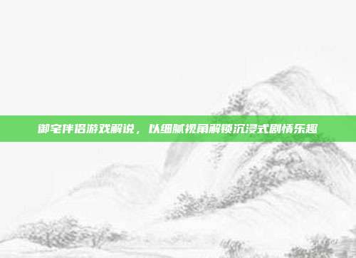 御宅伴侣游戏解说，以细腻视角解锁沉浸式剧情乐趣