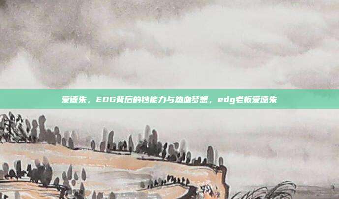 爱德朱，EDG背后的钞能力与热血梦想，edg老板爱德朱