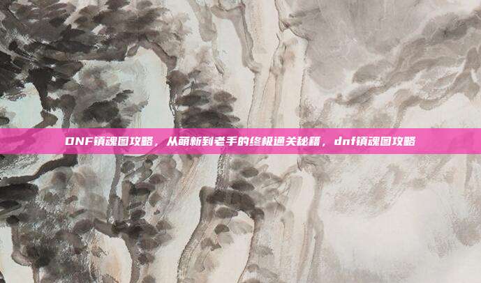 DNF镇魂图攻略，从萌新到老手的终极通关秘籍，dnf镇魂图攻略