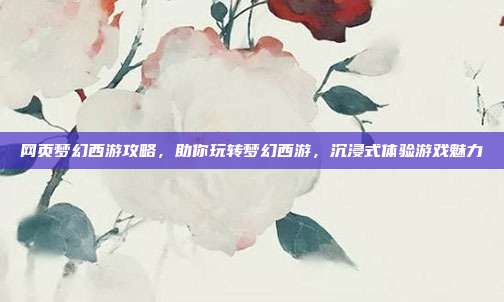 网页梦幻西游攻略，助你玩转梦幻西游，沉浸式体验游戏魅力