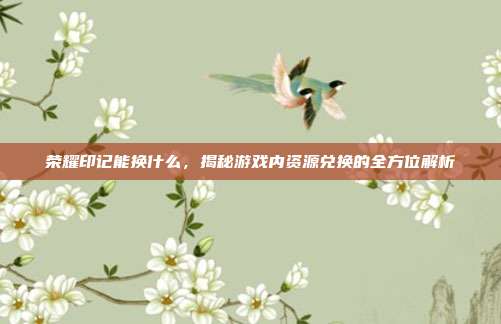 荣耀印记能换什么,揭秘游戏内资源兑换的全方位解析