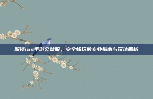 解锁ios手游公益服,安全畅玩的专业指南与玩法解析