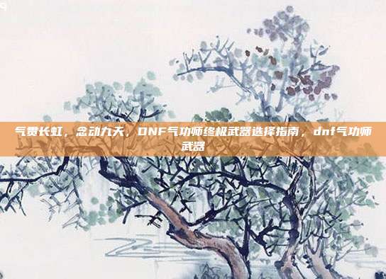 气贯长虹,念动九天,DNF气功师终极武器选择指南,dnf气功师武器