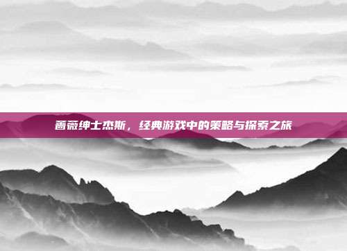 蔷薇绅士杰斯,经典游戏中的策略与探索之旅