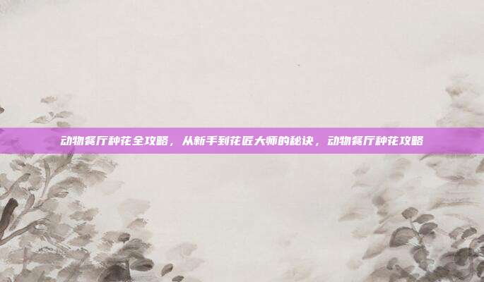 动物餐厅种花全攻略,从新手到花匠大师的秘诀,动物餐厅种花攻略