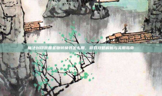 魔法封印装备圣物转换书怎么用,游戏攻略解析与实用指南