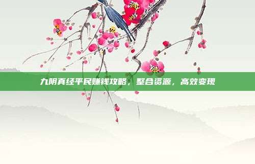 九阴真经平民赚钱攻略，整合资源，高效变现