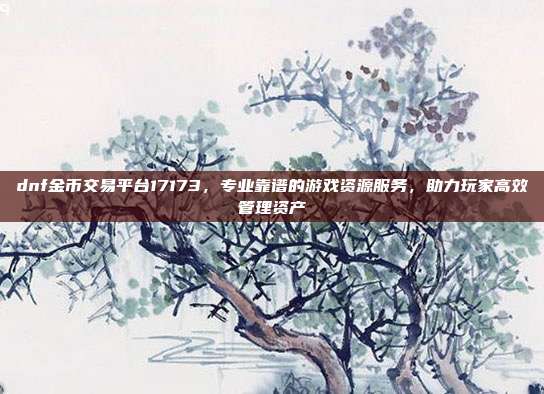 dnf金币交易平台17173,专业靠谱的游戏资源服务,助力玩家高效管理资产