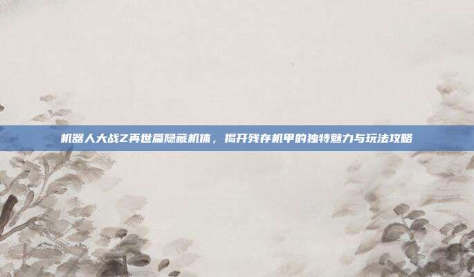 机器人大战Z再世篇隐藏机体,揭开残存机甲的独特魅力与玩法攻略