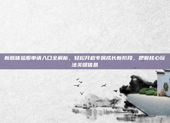 新版体验服申请入口全解析,轻松开启专属成长新阶段,把握核心玩法关键信息