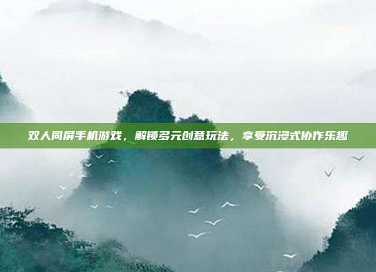 双人同屏手机游戏,解锁多元创意玩法,享受沉浸式协作乐趣