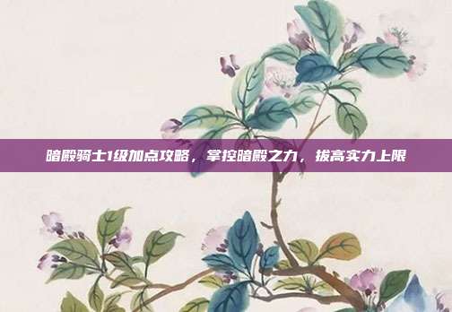 暗殿骑士1级加点攻略,掌控暗殿之力,拔高实力上限