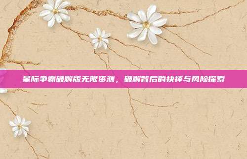 星际争霸破解版无限资源，破解背后的抉择与风险探索