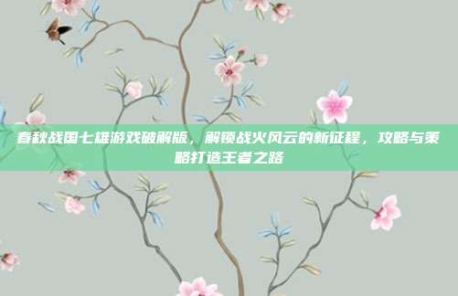 春秋战国七雄游戏破解版，解锁战火风云的新征程，攻略与策略打造王者之路