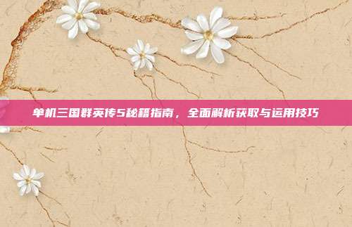 单机三国群英传5秘籍指南,全面解析获取与运用技巧