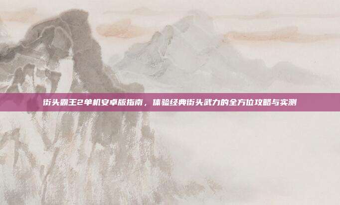 街头霸王2单机安卓版指南,体验经典街头武力的全方位攻略与实测