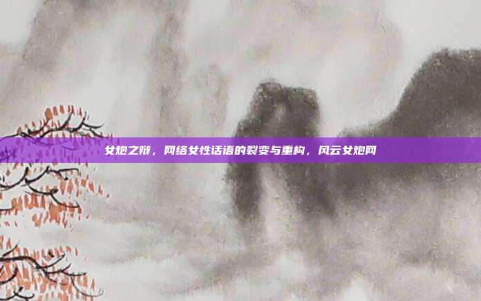 女炮之辩,网络女性话语的裂变与重构,风云女炮网