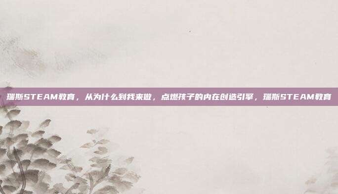 瑞斯STEAM教育，从为什么到我来做，点燃孩子的内在创造引擎，瑞斯STEAM教育