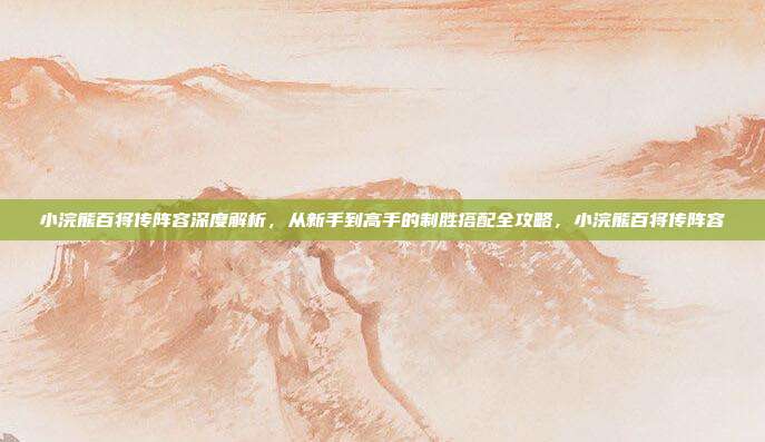 小浣熊百将传阵容深度解析，从新手到高手的制胜搭配全攻略，小浣熊百将传阵容