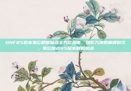DNF85版本鬼泣刷图加点全方位指南，暗影九神的巅峰时代，鬼泣加点85版本刷图加点