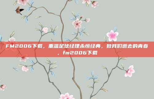 FM2006下载，重温足球经理永恒经典，致我们逝去的青春，fm2006下载
