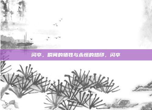 闪卒,瞬间的牺牲与永恒的烙印,闪卒