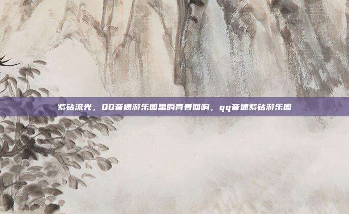 紫钻流光，QQ音速游乐园里的青春回响，qq音速紫钻游乐园