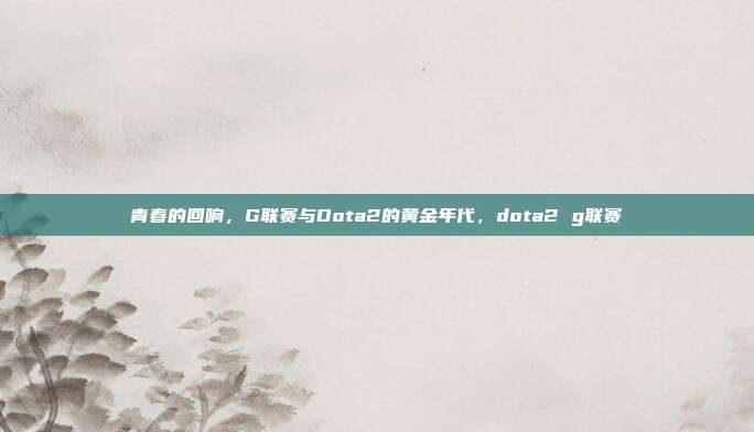 青春的回响，G联赛与Dota2的黄金年代，dota2 g联赛