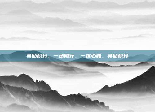 寻仙积分，一场修行，一本心账，寻仙积分