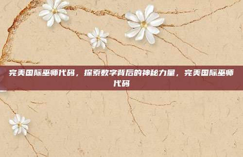 完美国际巫师代码,探索数字背后的神秘力量,完美国际巫师代码