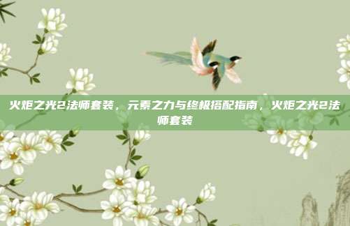 火炬之光2法师套装,元素之力与终极搭配指南,火炬之光2法师套装