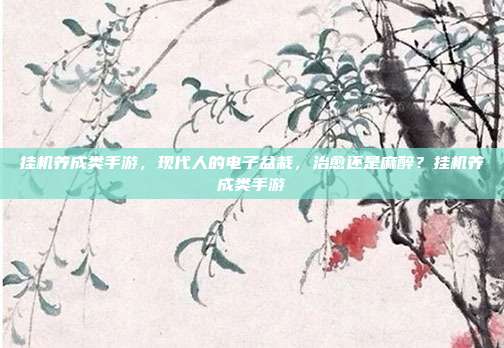 挂机养成类手游，现代人的电子盆栽，治愈还是麻醉？挂机养成类手游