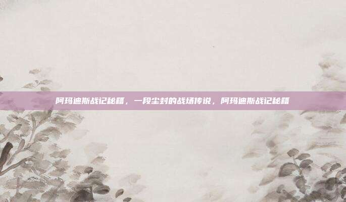 阿玛迪斯战记秘籍,一段尘封的战场传说,阿玛迪斯战记秘籍