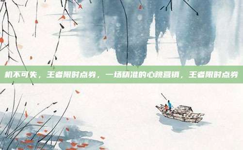 机不可失，王者限时点券，一场精准的心跳营销，王者限时点券