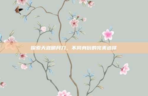 探索天涯明月刀，不同身份的完美选择