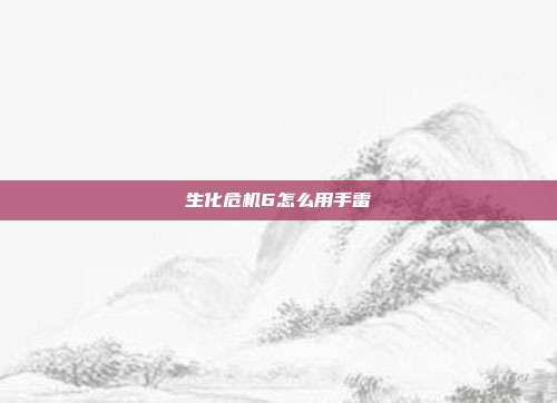 生化危机6怎么用手雷