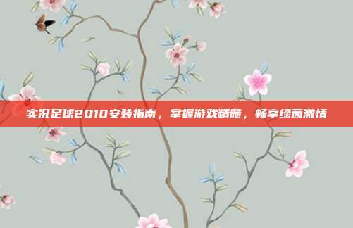 实况足球2010安装指南，掌握游戏精髓，畅享绿茵激情