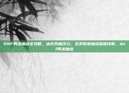 DNF男法加点全攻略，冰火风血次元，五系职业加点思路详解，dnf男法加点