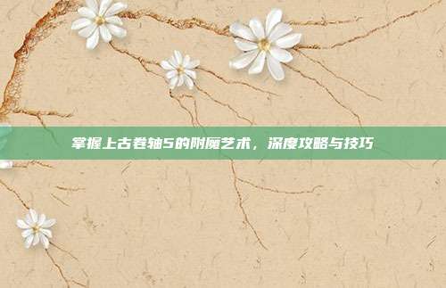 掌握上古卷轴5的附魔艺术,深度攻略与技巧