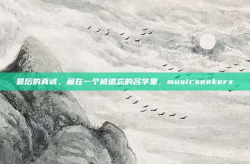 最后的真诚，藏在一个被遗忘的名字里，musicseekerx