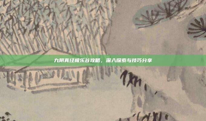 九阴真经极乐谷攻略,深入探索与技巧分享
