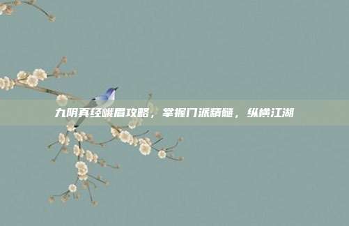 九阴真经峨眉攻略,掌握门派精髓,纵横江湖